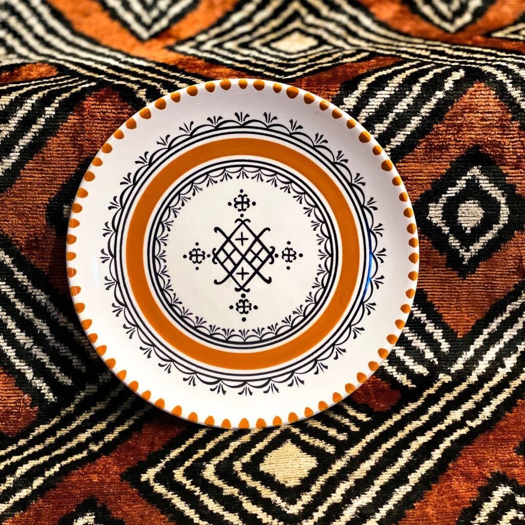 Ceramic Plate with Amazigh Symbols
