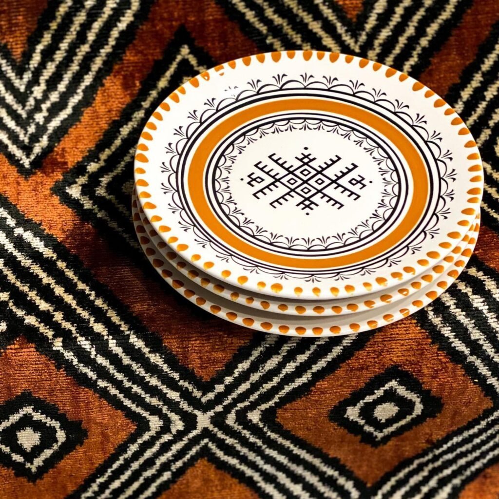 Ceramic Plate with Amazigh Symbols