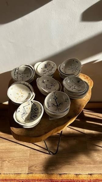 Ceramic bowls with Amazigh Symbols